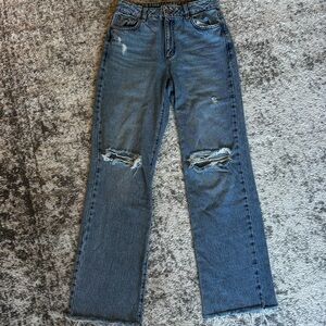 Garage Blue Straight Leg Jeans